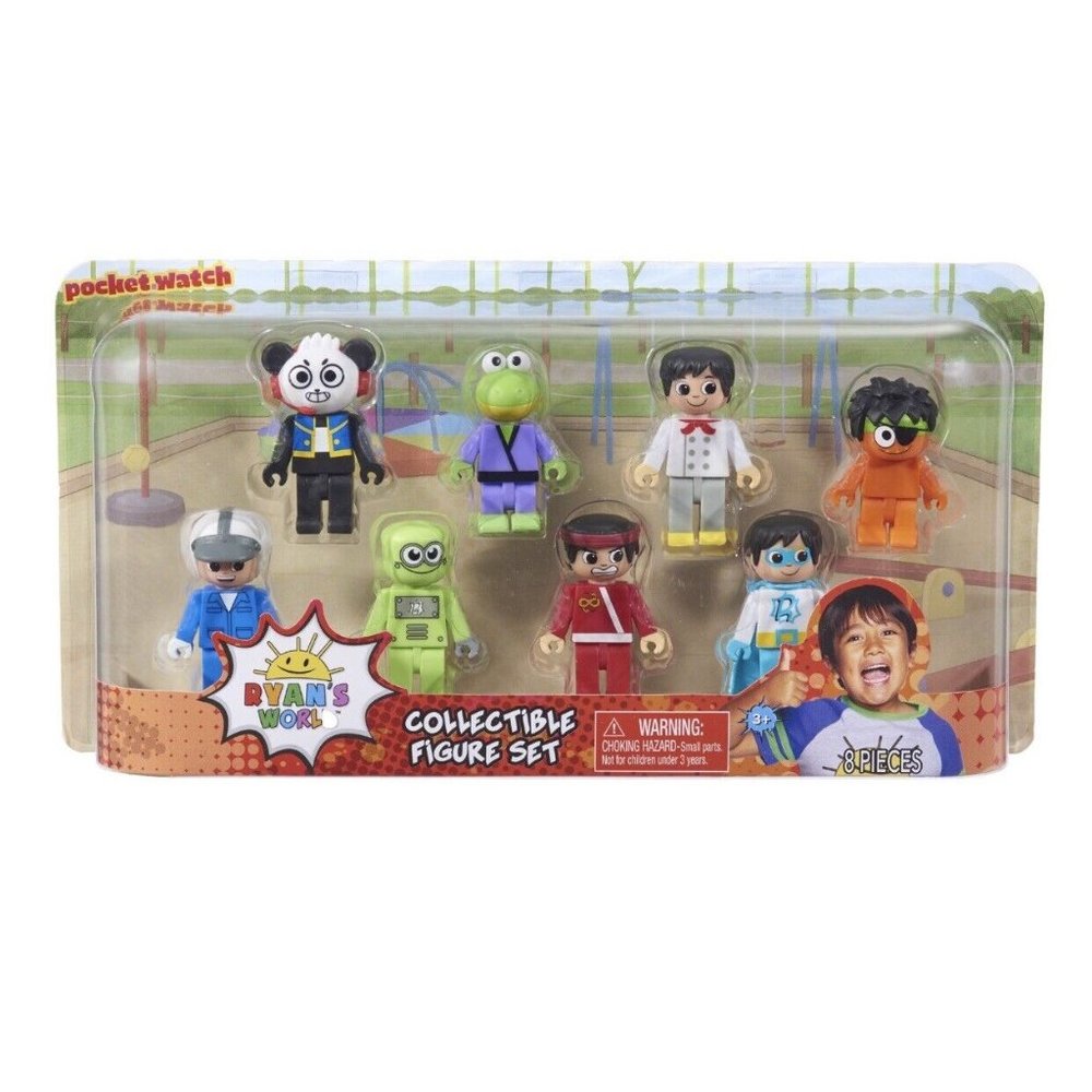 Ryan's World 8-Piece Mini Collectible Figure Set Ages 3+‎ Presents Christmas NIB